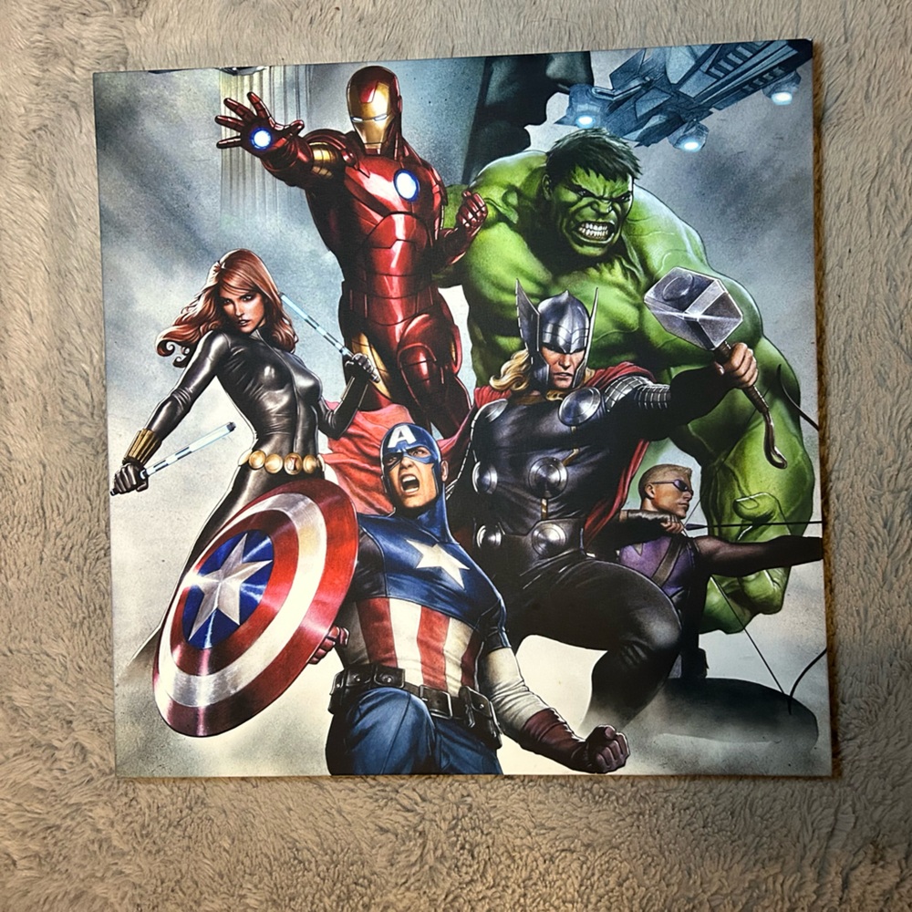 Marvel Avengers Comic Walls Wood Frame